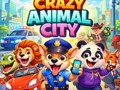 Crazy Animal City background
