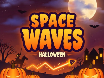Space Waves Halloween background